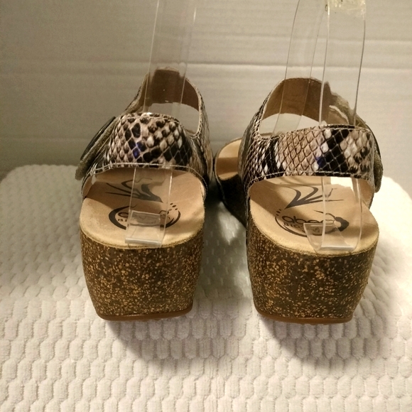 ABEO Una Wedge Animal Print Platform Sandals Size 8N - Picture 12 of 12